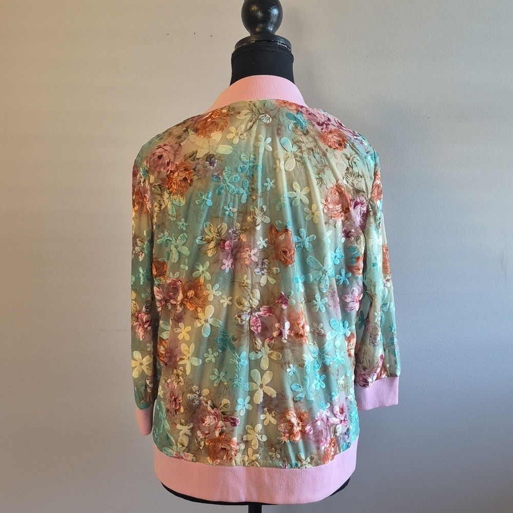 Floral Vintage Light Bomber Jacket - Picture 3 of 5